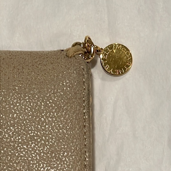 AUTHENTIC STELLA McCARTNEY COMPACT BEIGE FALABELLA POLYESTER WALLET - Picture 3 of 9
